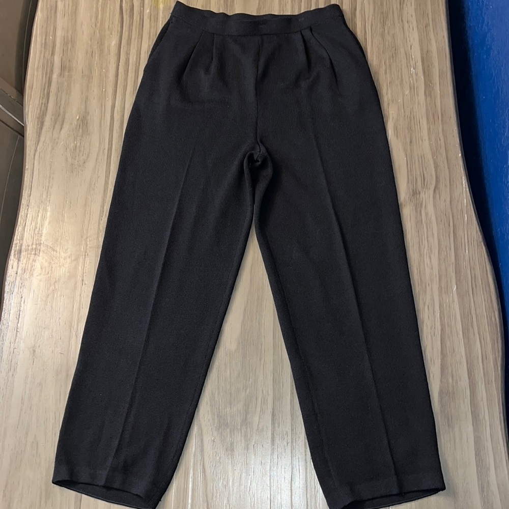 ST. JOHN BASICS EARLY Y2K KNIT PANTS BLACK SIZE  10